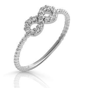 Orphelia ‘Infinity’ WoMens 925 Sterling Silver Ring – ZR-7528 – Size L