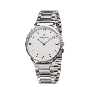 Pierre Cardin Pigalle Stripes Mens Silver Watch CPI.2020 Stainless Steel – One Size