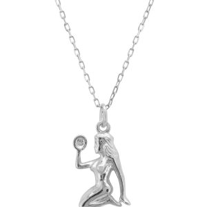 Latelita Womens Zodiac Star Sign Necklace Silver Virgo Sterling Silver – One Size