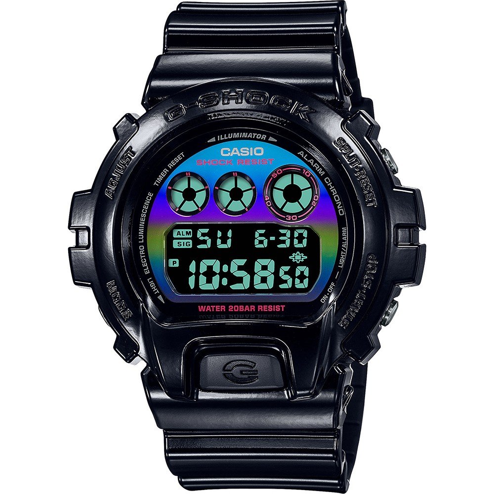 Casio G-shock Mens Black Watch DW-6900RGB-1ER - One Size