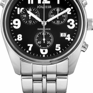 Jowissa Womens : Ginebra Women’sBlack Watch – Silver – One Size