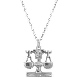 Latelita Womens Zodiac Star Sign Necklace Silver Libra Sterling Silver – One Size