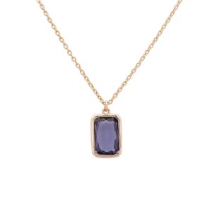 Latelita Womens Portofino Necklace Rosegold Amethyst – Red Sterling Silver – One Measurement