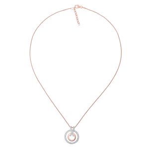 Orphelia ‘Azalea’ WoMens 925 Sterling Silver Chain with Pendant – Silver/Rose ZH-7095/1 – Silver & Rose Gold – One Size