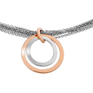 Orphelia ‘Margot’ WoMens 925 Sterling Silver Bracelet – Silver/Rose ZA-7387 – Silver & Rose Gold – One Size