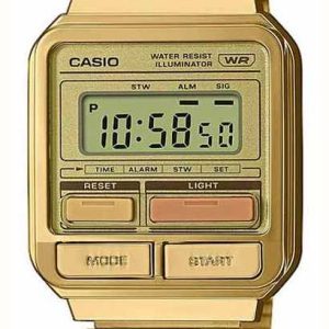 Casio Collection Vintage WoMens Gold Watch A120WEG-9AEF Stainless Steel (archived) – One Size
