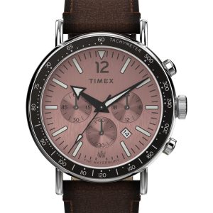Timex Standard Chrono Mens Brown Watch TW2W47300 Leather (archived) – One Size