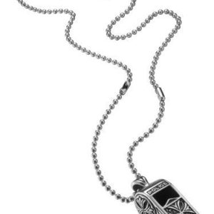 Police : “IDOL” Pendant – Silver Leather – One Size