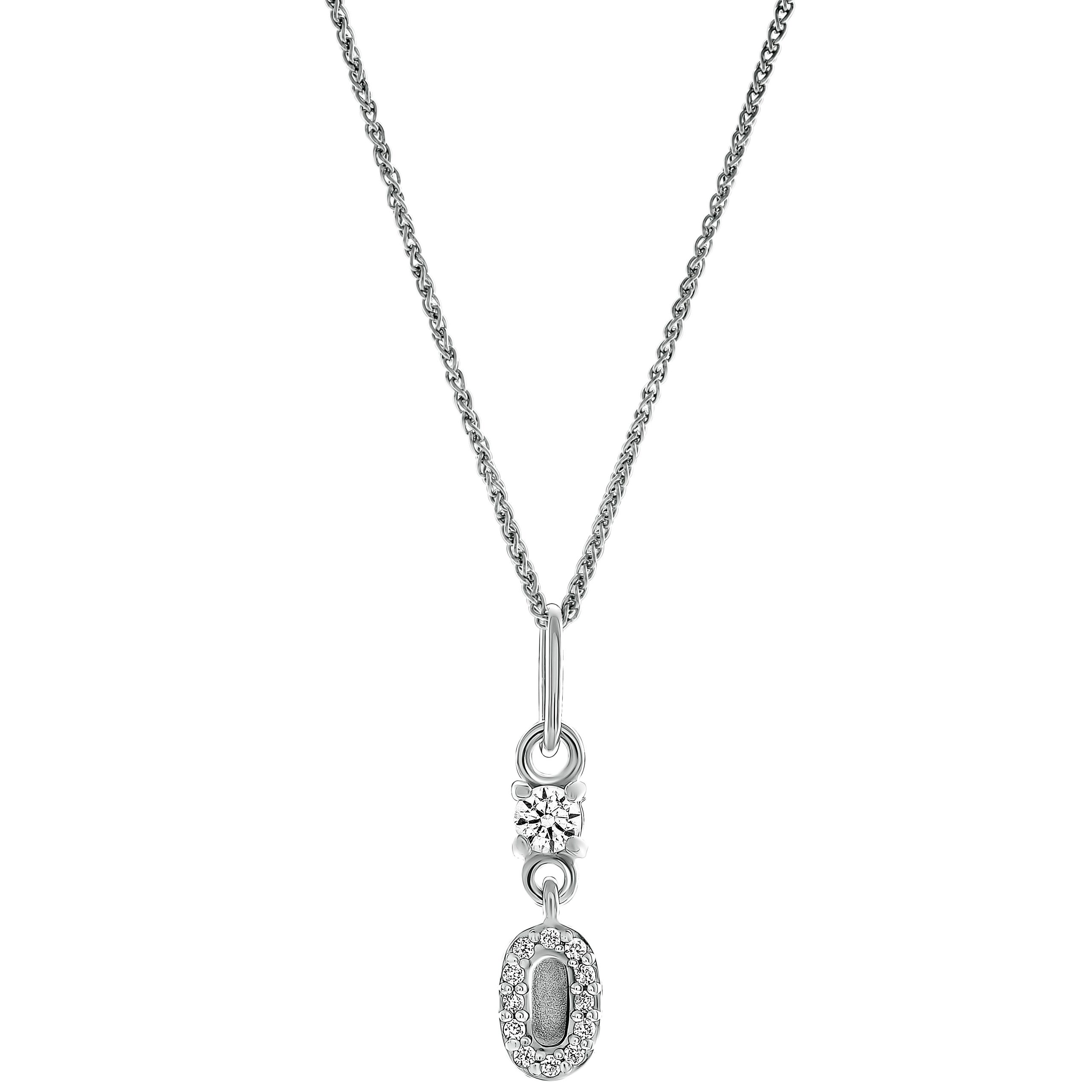Orphelia 'Lily' WoMens 925 Sterling Silver Pendant with Chain - ZH-7582 - One Size