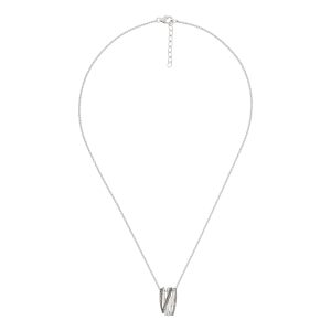 Orphelia WoMens 925 Sterling Silver Chain with Pendant – Silver/Black ZH-6038/2 – Black & Silver – One Size