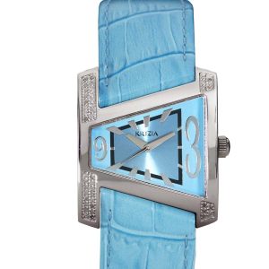Krizia : Womens Light Blue Watch Leather – One Size