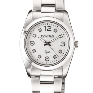 Haurex Italy : Womens Narciso White Watch – Silver Stainless Steel – One Size