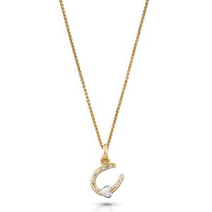 Orphelia ‘Aurora’ WoMens 925 Sterling Silver Chain with Pendant – Silver/Gold ZH-7525/G – Silver & Gold – One Size