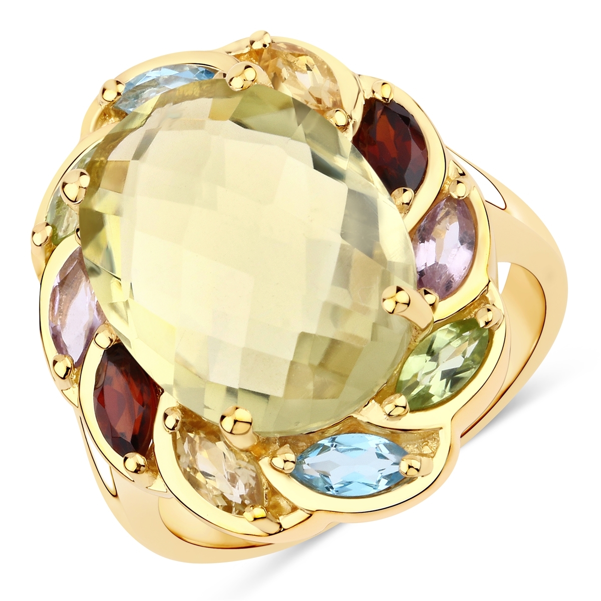 Rafaela Donata Womens Khushi Feminine Sterling Silver Ring - Gold - Dimension R