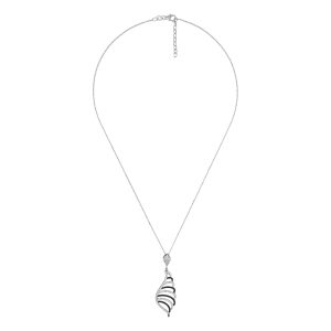 Orphelia WoMens 925 Sterling Silver Chain with Pendant – Silver/Black ZH-4839 – Black & Silver – One Size