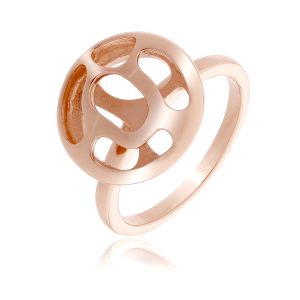 Orphelia WoMens 925 Sterling Silver Ring – Rose zr-7374/RG – Size R 1/2