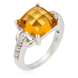 Orphelia WoMens 925 Sterling Silver Ring – ZR-3717 – Size L