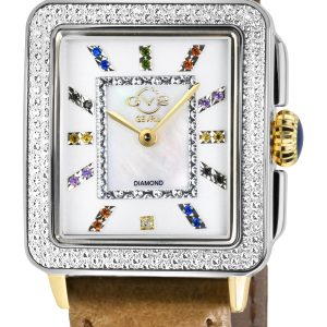 Gv2 Womens Padova Gemstone 12334.1 Light Tan Swiss Quartz Watch – One Size