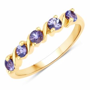 Rafaela Donata Womens Khushi Female Sterling Silver Ring – Gold – Size N