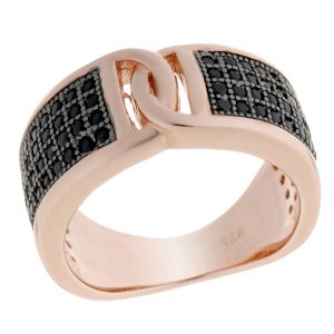 Orphelia WoMens 925 Sterling Silver Ring – Rose ZR-6045 – Size L