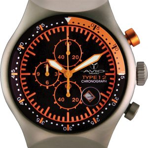 Avio Milano : Mens 45mm Black Watch Rubber – One Size