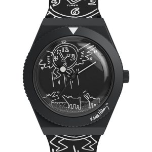 Timex Keith Haring X Q Mens Black Watch TW2W25600 Silicone – One Size