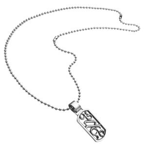 Police Unisex :”BRAVERY” Pendant – Silver Leather – One Size