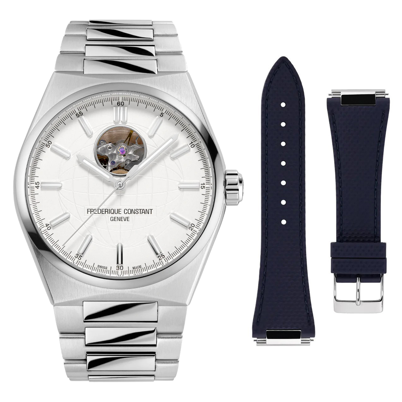 Frederique Constant Frédérique Highlife Heart Beat Mens Silver Watch FC-310S4NH6B Stainless Steel (archived) - One Size