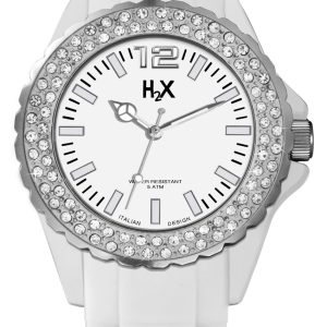 Haurex Italy SS382DW1 Reef Stones WoMens white dial watch. [Watch] Rubber – One Size