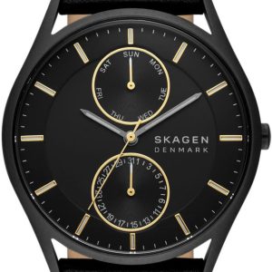 Skagen Holst Multifunction Mens Black Watch SKW6911 Leather (archived) – One Size