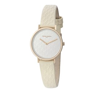 Pierre Cardin Belleville Pc Monogram WoMens Cream Watch CBV.1500 Leather – One Size