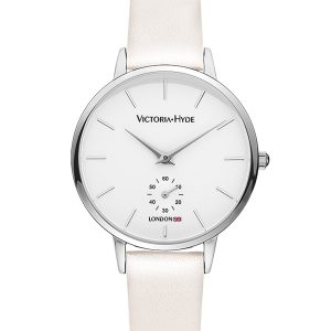 Victoria Hyde London Luxury WoMens Watch with Second Hand Design – White Stainless Steel – One Size