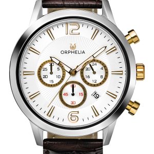 Orphelia Tempo Mens Brown Watch OR81801 Leather – One Size