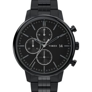 Timex Chicago Chrono Mens Black Watch TW2W13400 Stainless Steel (archived) – One Size