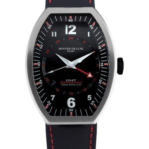 Montres de Luxe Mens – Black Leather – One Size