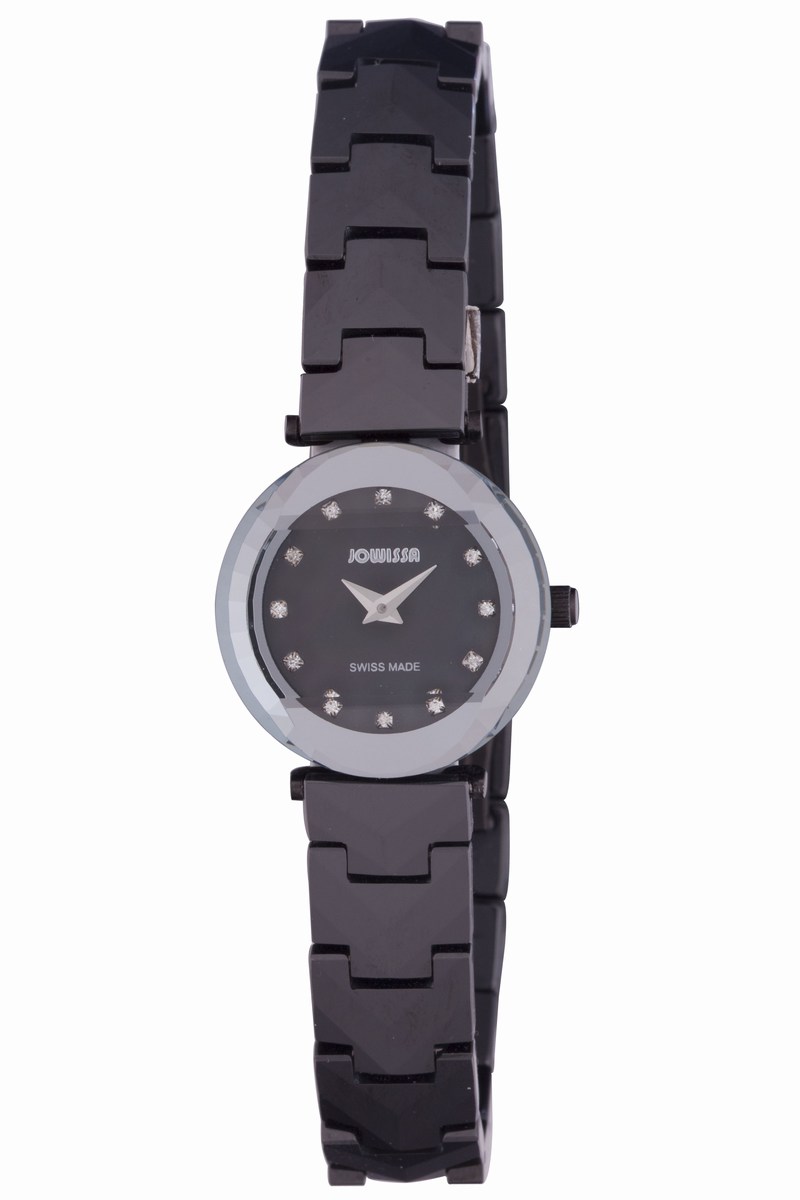 Jowissa Womens : Crystal 4 Women'sMother Of Pearl Watch - Black - One Size