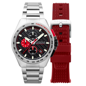 Cadola Peterson Japanese Quartz Chronograph Sanguine Mens Watch CD-1029-22 – Silver – One Size