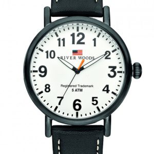 River Woods Sacramento Mens Black Watch RW420008 Leather – One Size
