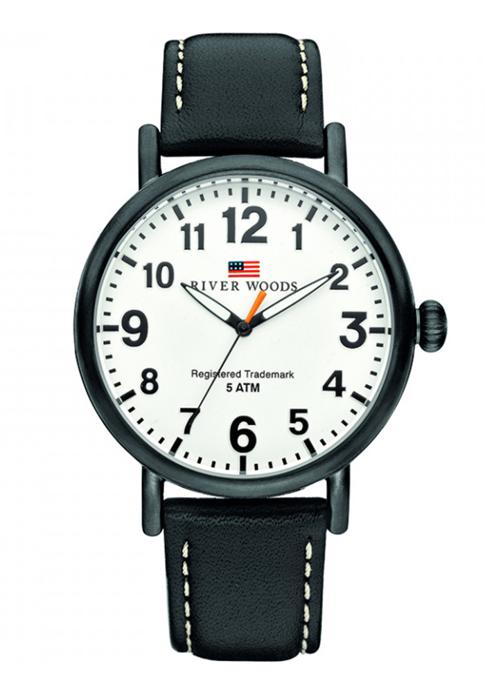 River Woods Sacramento Mens Black Watch RW420008 Leather - One Size
