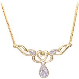 Diamant L’Eternel Womens 9ct Yellow Gold Diamond Ladies Necklace – One Size