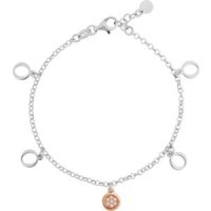 Orphelia ‘Maite’ WoMens 925 Sterling Silver Bracelet – Silver/Rose ZA-7376 – Silver & Rose Gold – One Size