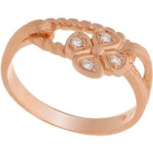 Orphelia WoMens 925 Sterling Silver Ring – Rose ZR-6020/1 – Size N