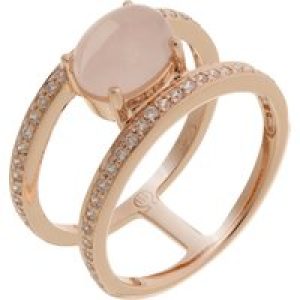 Orphelia WoMens 925 Sterling Silver Ring – Rose ZR-7122/RG – Size N