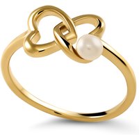 Orphelia Womens Ladies 'Lili' 925 Sterling Silver Ring - Gold, Size: R 1/2 - Size R 1/2 - Image 2
