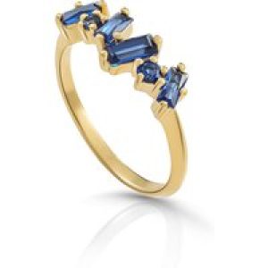 Orphelia ‘Novel’ WoMens 925 Sterling Silver Ring – Gold ZR-7534 – Size N