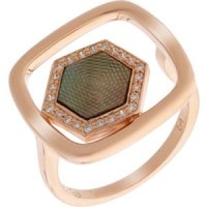 Orphelia WoMens 925 Sterling Silver Ring – Rose zr-7372 – Size N