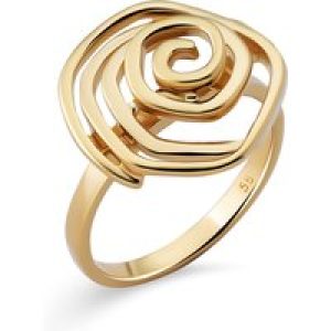 Orphelia WoMens 925 Sterling Silver Ring – Gold ZR-7500/G – Size O 1/2