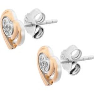 Orphelia ‘Anni’ WoMens 925 Sterling Silver Stud Earrings – Silver/Rose zo-7368 RG – Silver & Rose Gold – One Size