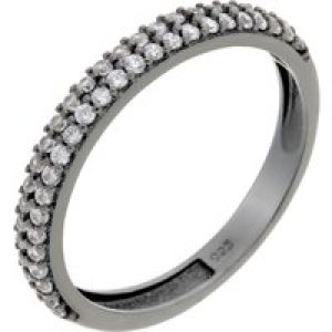 Orphelia Womens Ladies Embellished 925 Sterling Ring – Silver, Size: Q – Size Q