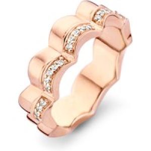 Orphelia WoMens 925 Sterling Silver Ring – Rose ZR-7127/RG – Size R 1/2